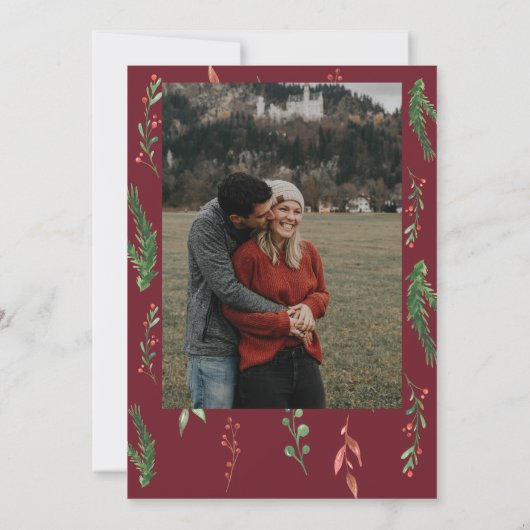 Uitnodiging voor kerstmis Wreated Baby shower (Achterkant)