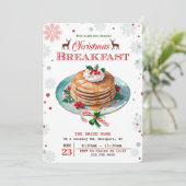 Uitnodiging voor kerstpannenkoeken (Staand voorkant)