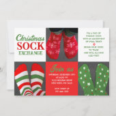 Uitnodiging voor kerstsokken-uitwisseling (Voorkant)