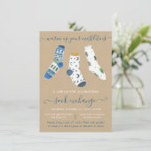 Uitnodiging voor kerstsokruilfeest (Staand voorkant)