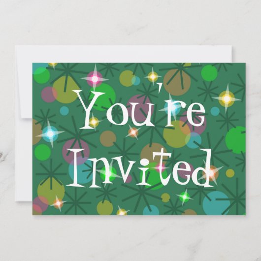 Uitnodiging voor kerstverlichting 'You're Invited' (Voorkant)