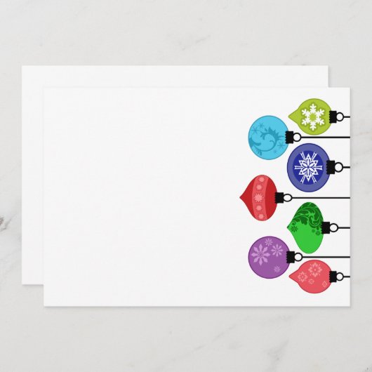 Uitnodiging voor kerstversiering (Voorkant / Achterkant)