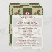 Uitnodiging voor kerstviering (Voorkant / Achterkant)