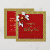 Uitnodiging voor kerstweddenschappen Renewing Vows (Voorkant / Achterkant)