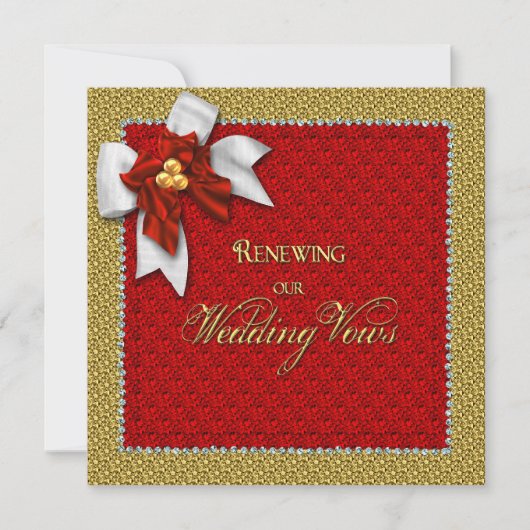 Uitnodiging voor kerstweddenschappen Renewing Vows (Voorkant)