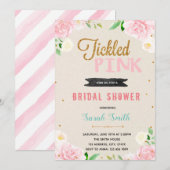 Uitnodiging voor kickroze douche (Voorkant / Achterkant)