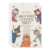 Uitnodiging voor kinder Halloween verkleedfeest