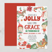 uitnodiging voor Kinder kerstfeestdag; (Voorkant / Achterkant)