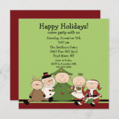 Uitnodiging voor Kinder kerstfeestdagen (Voorkant / Achterkant)