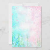 Uitnodiging voor kinderen als zeemeermin (Achterkant)