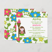 Uitnodiging voor kinderen met een tropische romp (Voorkant / Achterkant)