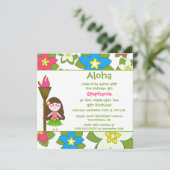 Uitnodiging voor kinderen met een tropische romp (Staand voorkant)