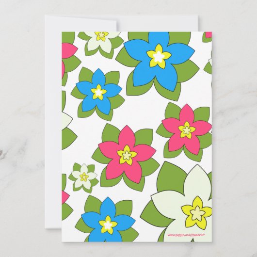 Uitnodiging voor kinderen met een tropische romp (Achterkant)