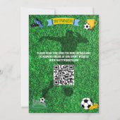 Uitnodiging voor kinderverjaardag: Voetbal koorts, (Achterkant)