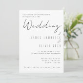 Uitnodiging voor klassieke bruiloft (Staand voorkant)