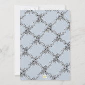 Uitnodiging voor klassieke Floral Wedding (Achterkant)