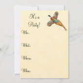  uitnodiging voor kleurrijke fazanten (Achterkant)