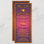 Uitnodiging voor kleurrijke Magic Lamp Wedding (Voorkant / Achterkant)