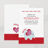 Uitnodiging voor knuffels en kussen (Voorkant / Achterkant)