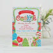 Uitnodiging voor Koekjesuitwisseling (Staand voorkant)