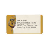 Uitnodiging voor koninginnenweddenschappen etiket (Voorkant)