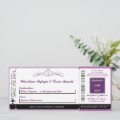 Uitnodiging voor koninklijke Paars om een wedstrij (Staand voorkant)