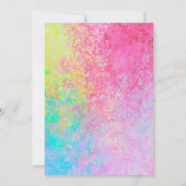 Uitnodiging voor Kunstfeest met Verfvlekken Regenb (Achterkant)