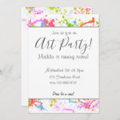 Uitnodiging voor  kunstpartij (Voorkant / Achterkant)