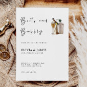 Uitnodiging voor laarzen en bubbelige bruidsdouche