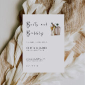 Uitnodiging voor laarzen en bubbelige bruidsdouche