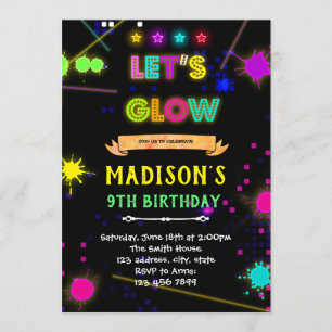 Uitnodiging voor label met gloedlaserprinter