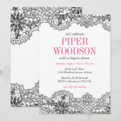 Uitnodiging voor Lacey Lingerie (Voorkant / Achterkant)