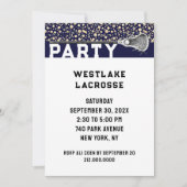 Uitnodiging voor Lacrosse Feestje (Voorkant)