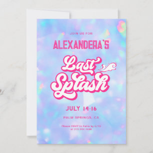Uitnodiging voor Last Splash Pool Bachelorette-fee