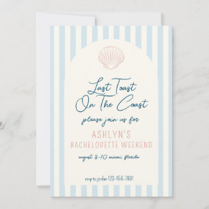 Uitnodiging voor 'Last Toast On the Coast' Bachelo