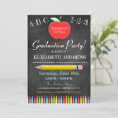 Uitnodiging voor leerkrachten-Afstuderen - Chalkbo (Staand voorkant)