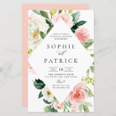 Uitnodiging voor Lijst-bruiloft van lente (Voorkant / Achterkant)