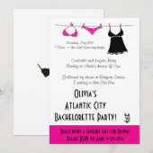 Uitnodiging voor Lingerie Bachelorette (Voorkant / Achterkant)