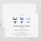Uitnodiging voor lingerie vrijgezellenfeest (Voorkant / Achterkant)