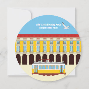 uitnodiging voor Lissabon gele tram