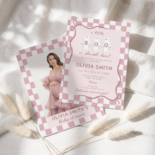 Uitnodiging voor Little Boo Girl Ghost Baby Shower