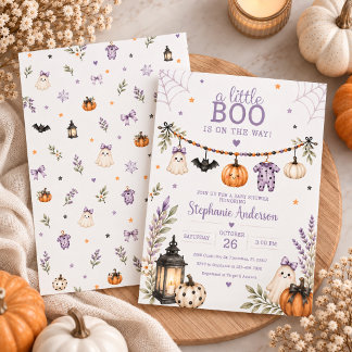 Uitnodiging voor Little Boo Girl Halloween Baby Sh