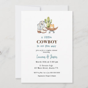 Uitnodiging voor Little Cowboy Baby Shower