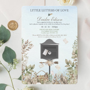 Uitnodiging voor Little Letters Of Love Baby Showe