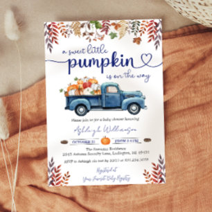 Uitnodiging voor Little Pumpkin Boy Baby Shower