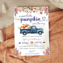 Uitnodiging voor Little Pumpkin Boy Baby Shower