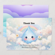 Uitnodiging voor Little Raindrop on the Way Baby S