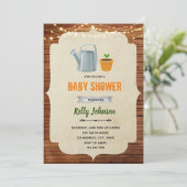 Uitnodiging voor little sprout shower (Staand voorkant)