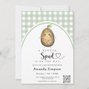 Uitnodiging voor Little Spud Baby shower