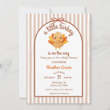 Uitnodiging voor Little Turkey Baby Shower